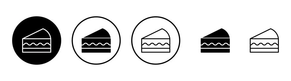 Cake icon vector. Cake sign and symbol. Birthday cake icon 스톡 일러스트