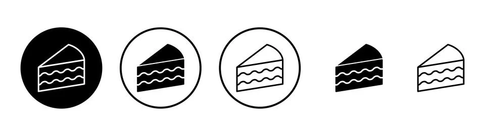 Cake icon vector. Cake sign and symbol. Birthday cake icon 스톡 일러스트