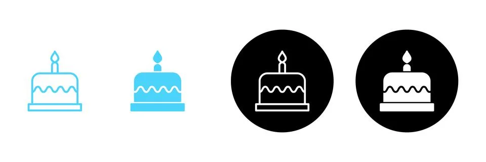 Cake icon vector. Cake sign and symbol. Birthday cake icon Stock Illustration
