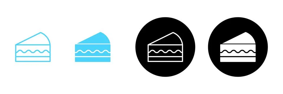 Cake icon vector. Cake sign and symbol. Birthday cake icon Stockillustratie