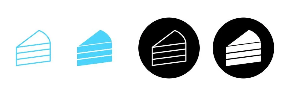 Cake icon vector. Cake sign and symbol. Birthday cake icon Stock Illustration
