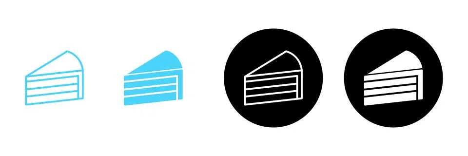 Cake icon vector. Cake sign and symbol. Birthday cake icon Stock Illustration