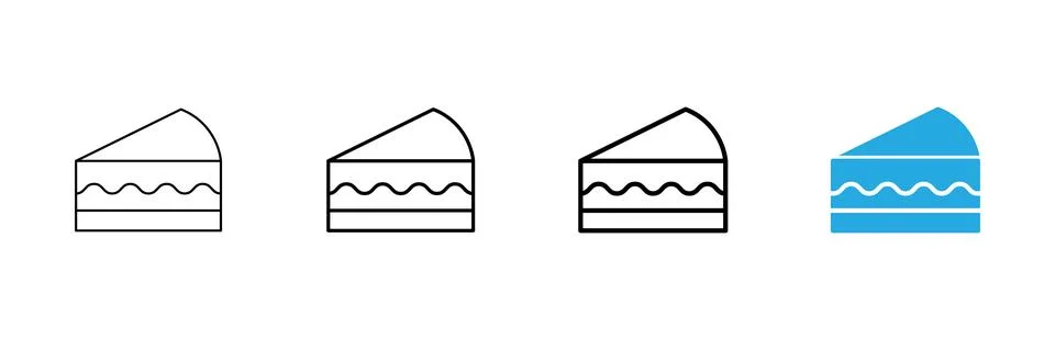 Cake icon vector. Cake sign and symbol. Birthday cake icon Stock Illustration