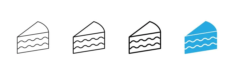 Cake icon vector. Cake sign and symbol. Birthday cake icon Stock Illustration