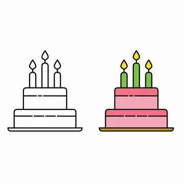 Cake icon vector Stock Illustration
