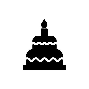Cake icon vector illustration. Cake sign and symbol. Birthday cake icon Stock Illustration