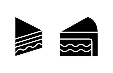 Cake icon vector illustration. Cake sign and symbol. Birthday cake icon Stock Illustration