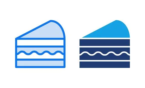 Cake icon vector illustration. Cake sign and symbol. Birthday cake icon Stock Illustration
