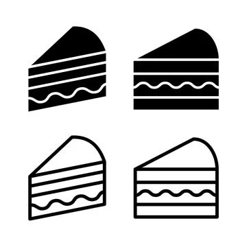 Cake icon vector illustration. Cake sign and symbol. Birthday cake icon Stock Illustration