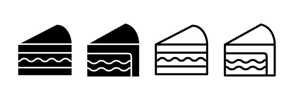Cake icon vector illustration. Cake sign and symbol. Birthday cake icon Stock Illustration