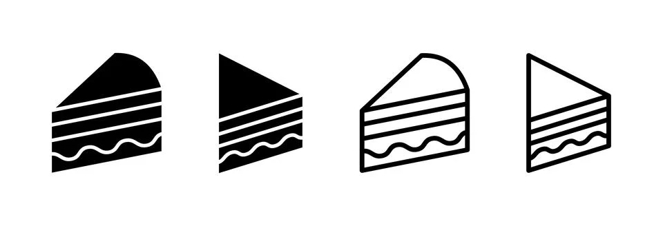 Cake icon vector illustration. Cake sign and symbol. Birthday cake icon Stock Illustration