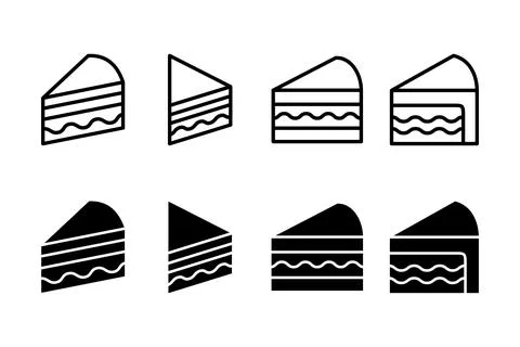 Cake icon vector illustration. Cake sign and symbol. Birthday cake icon Illustrazione stock