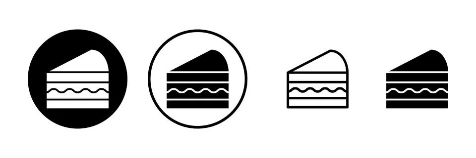 Cake icon vector illustration. Cake sign and symbol. Birthday cake icon Stock Illustration