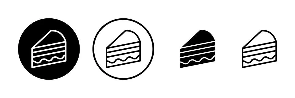 Cake icon vector illustration. Cake sign and symbol. Birthday cake icon Stock Illustration
