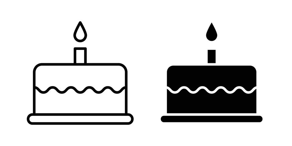 Cake icon vector symbol graphics Stock Illustration