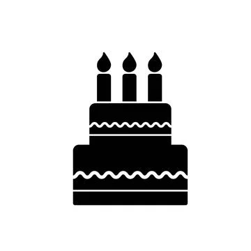 Cake icon vector for web, computer and mobile app Stock Illustration
