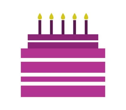 Cake icon on white background Stock Illustration