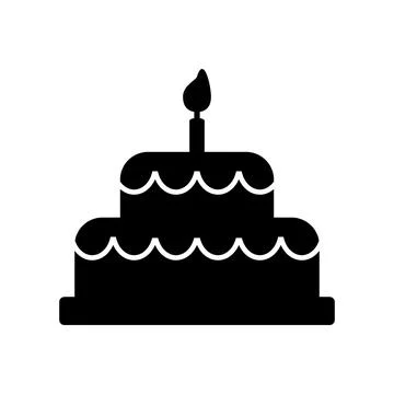 Cake icon on white. Stock Illustration