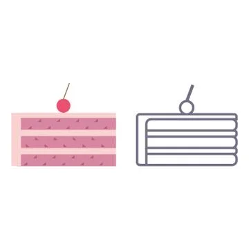 Cake. Icons on isolated background Stock Illustration