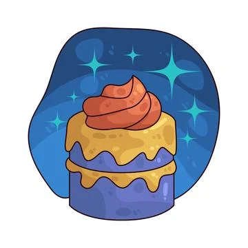 Cake illustration Stock Illustration