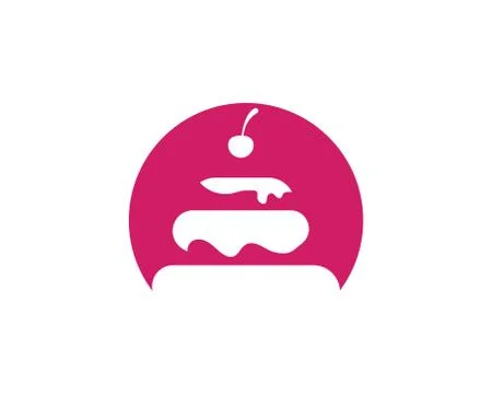 Cake ilustration logo vector template food Stock Illustration
