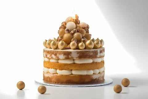 Cake isolated on white background Stock Photos