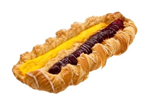 A cake with jam. Stock Photos