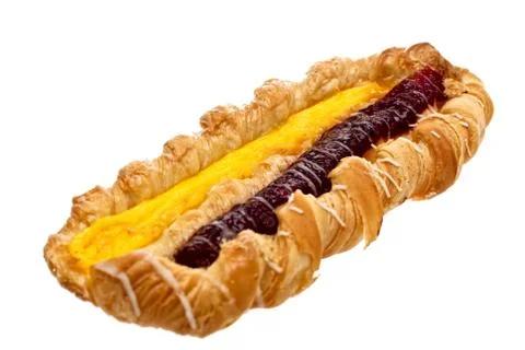 A cake with jam. Stock Photos