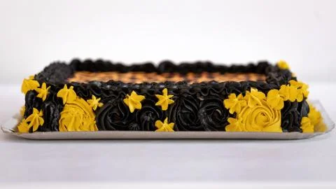 Cake with leopard print Stock Photos