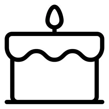 Cake line icon vector illustration isolated on white background Illustrazione stock