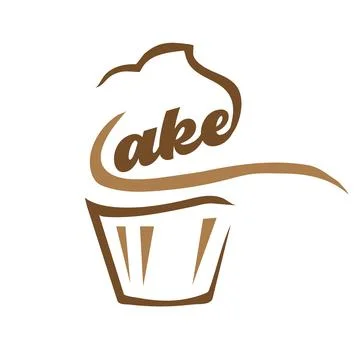 Cake logo design Stock Illustration