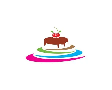 Cake logo vector ilustration Cake logo vector ilustration template Copyrig... Stock Photos