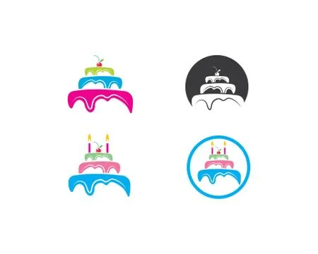 Cake logo vector ilustration Stock-Illustration