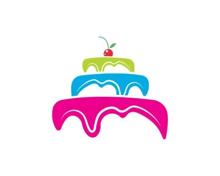 Cake logo vector ilustration Stock-Illustration