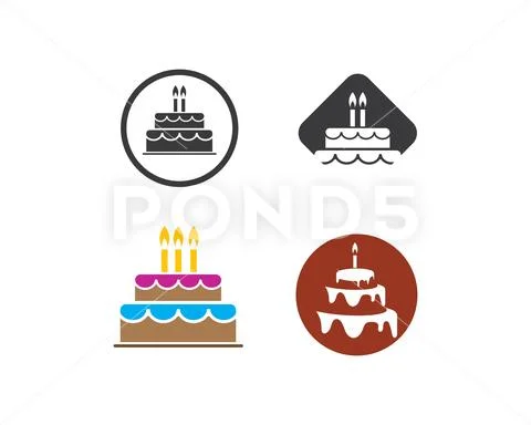 Cake Logo Cartoon Design Creative Icon Stock Vector (Royalty Free)  2198276469 | Shutterstock
