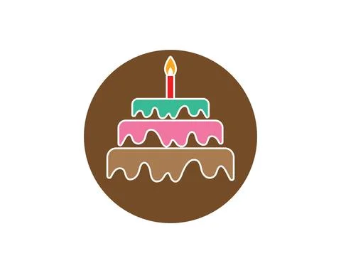 Cake logo vector ilustration Stock Illustration