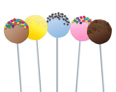 Cake lollipops Stock Illustration
