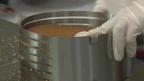 Cake making delicious sweet dessert Stock Footage 100773392