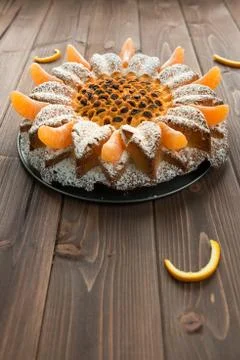 Cake to the mandarine Stock Photos