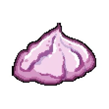 Cake meringue pixel art vector illustration Illustrazione stock