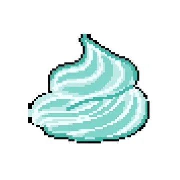 Cake meringue pixel art vector illustration Stock Illustration