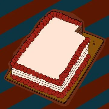 Cake with missing slice Illustrazione stock