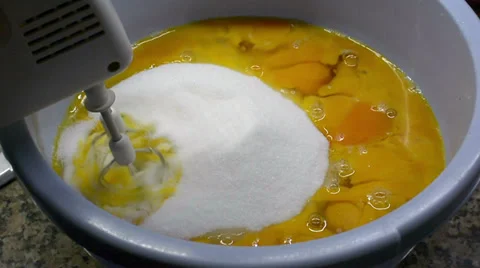 Cake mixture and confectioner utensils Stock Footage 37491736