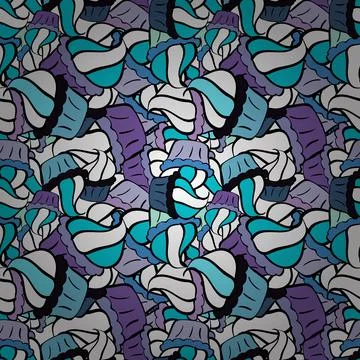 Cake muffin cute seamless pattern. Vector. For food poster design. Nice birthday Illustrazione stock