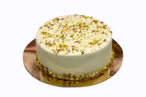 Cake with nuts and marzipans, cooking, dessert, confectionery, round shape Foto stock