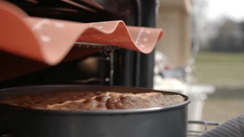 Cake in the oven Stock Footage 93730920