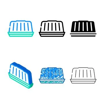Cake package color icon forms vector flat Stock Illustration