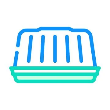 Cake package color icon vector illustration flat Illustrazione stock