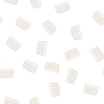 Cake package glyph vector seamless pattern flat Stock Illustration