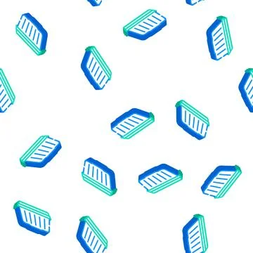 Cake package isometric icon seamless pattern color 스톡 일러스트